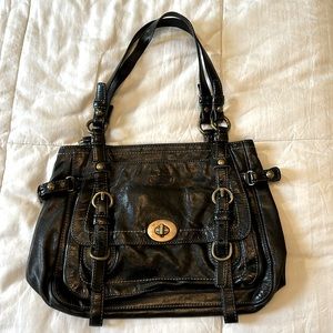 Coach black leather purse